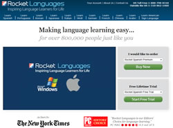 rocket languages website screenshot
